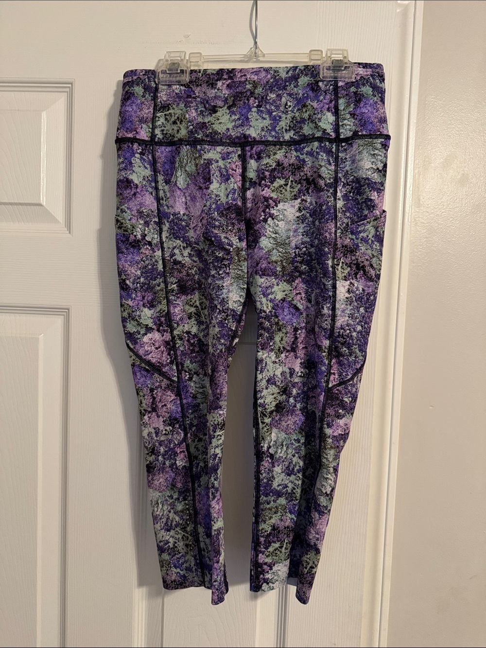lululemon athletica Purple & Mint Green Marble Print Leggings